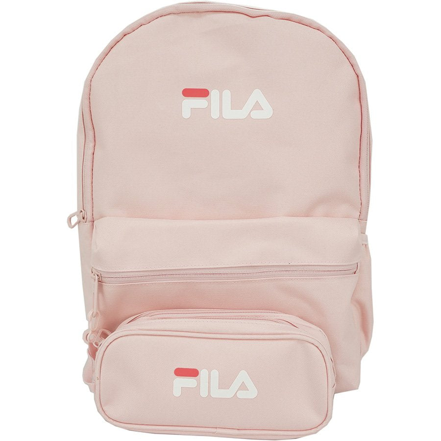 תיק גב פילה + קלמר ורוד בהיר