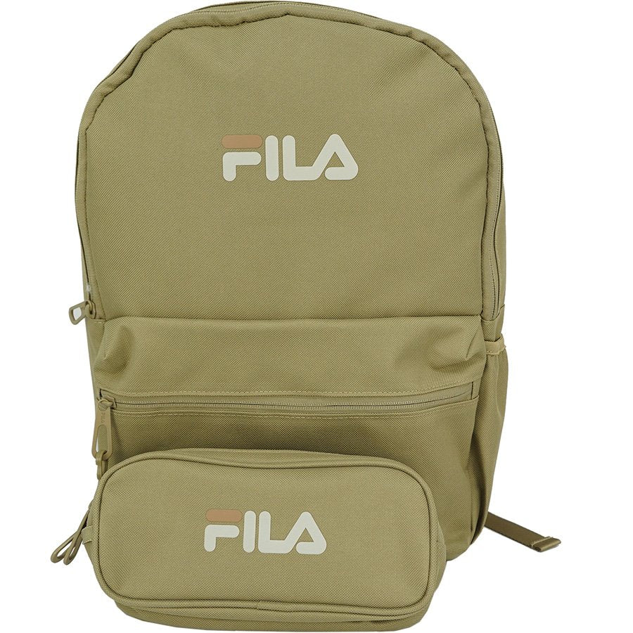 תיק גב פילה + קלמר חום בהיר