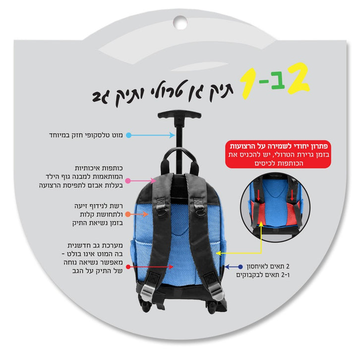 תיק גן טרולי יוניקורן אקדמי