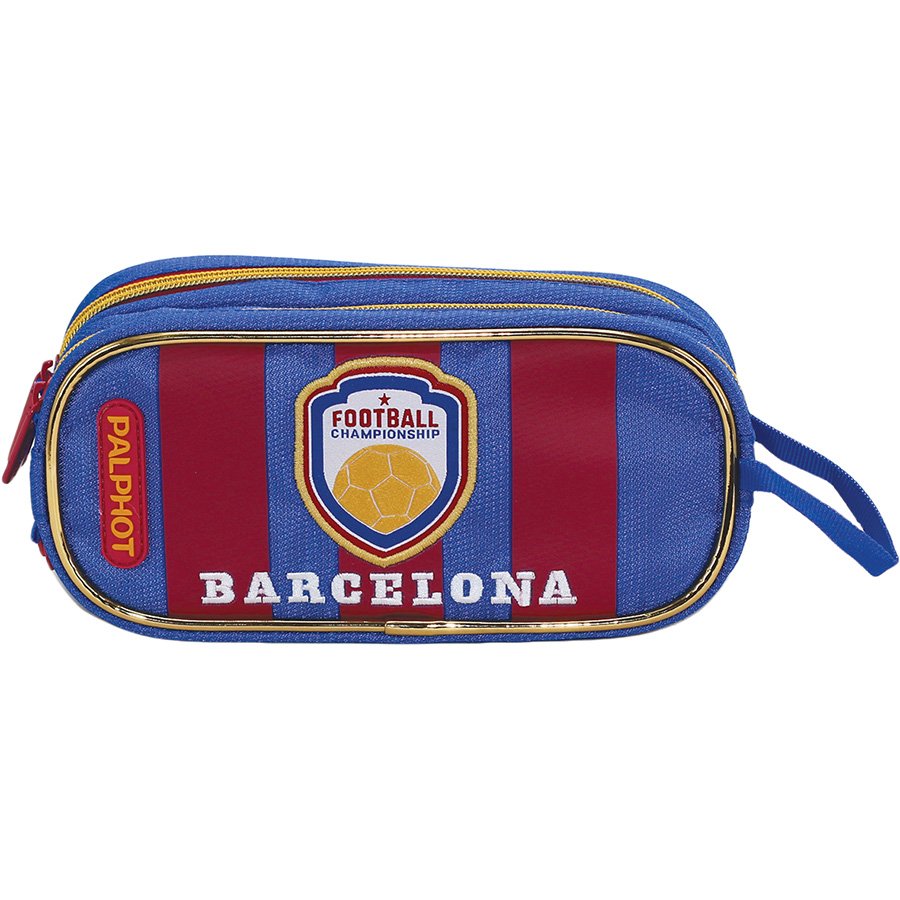 קלמר 4תאים כדורגל אדום כחול