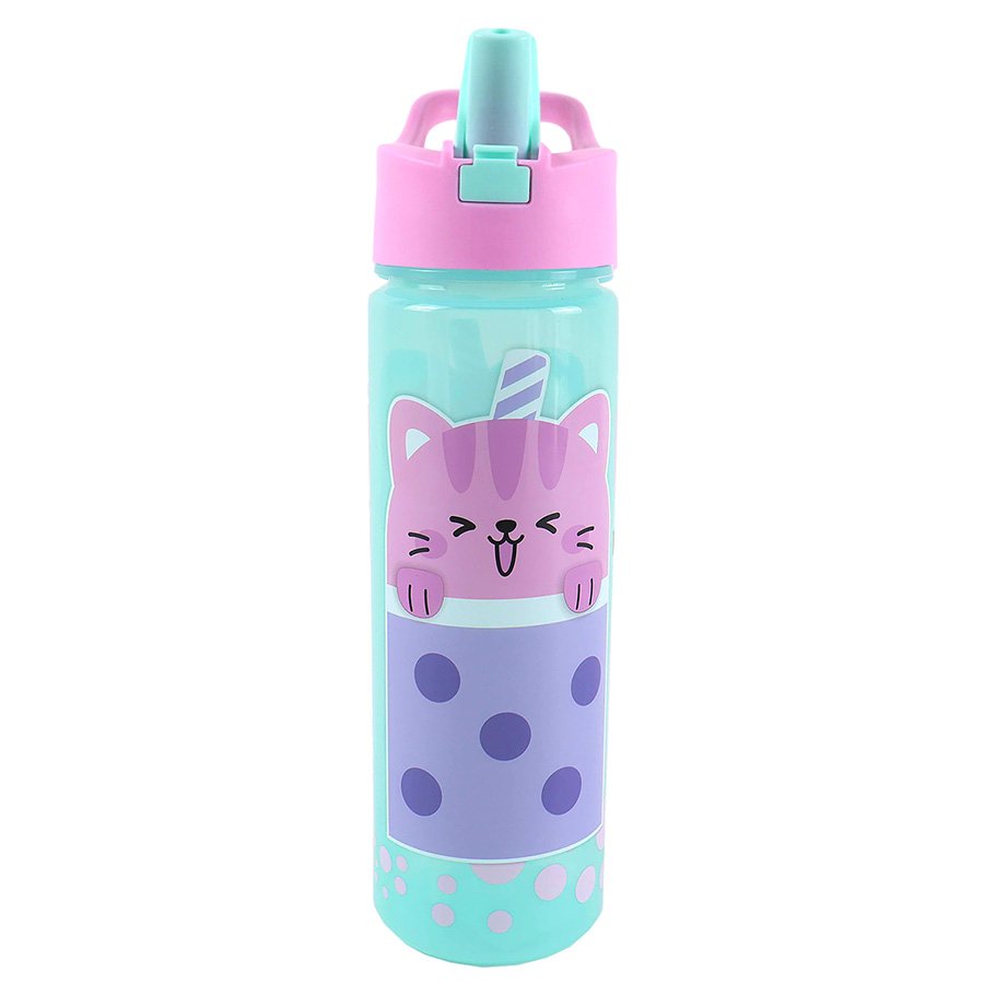 בקבוק שקוף עם לחצן בובה תה