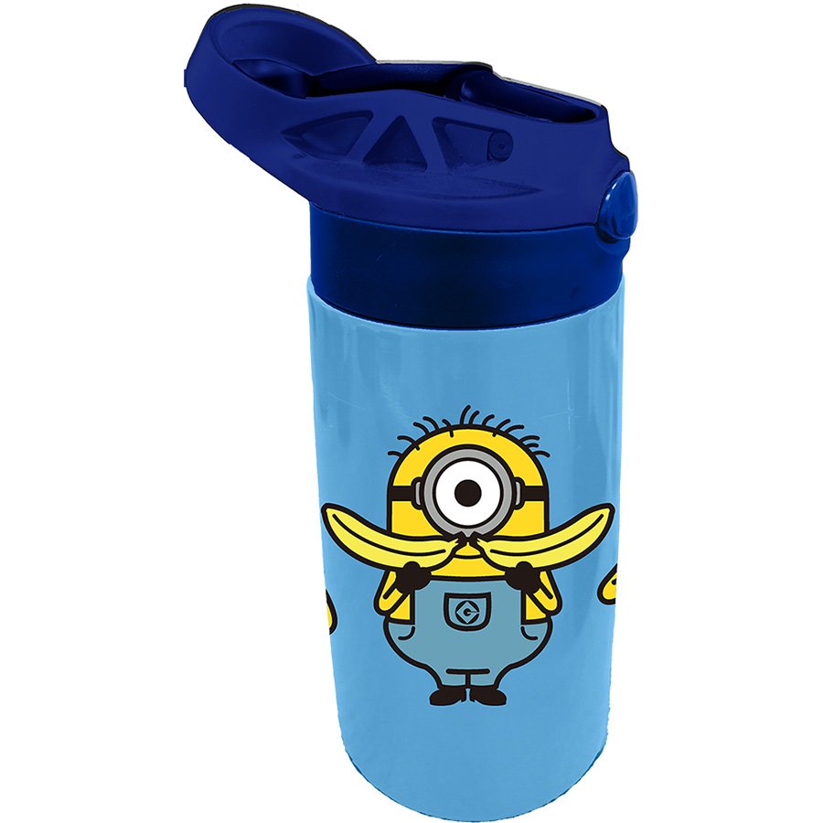 בקבוק נירוסטה עם לחצן מיניונים