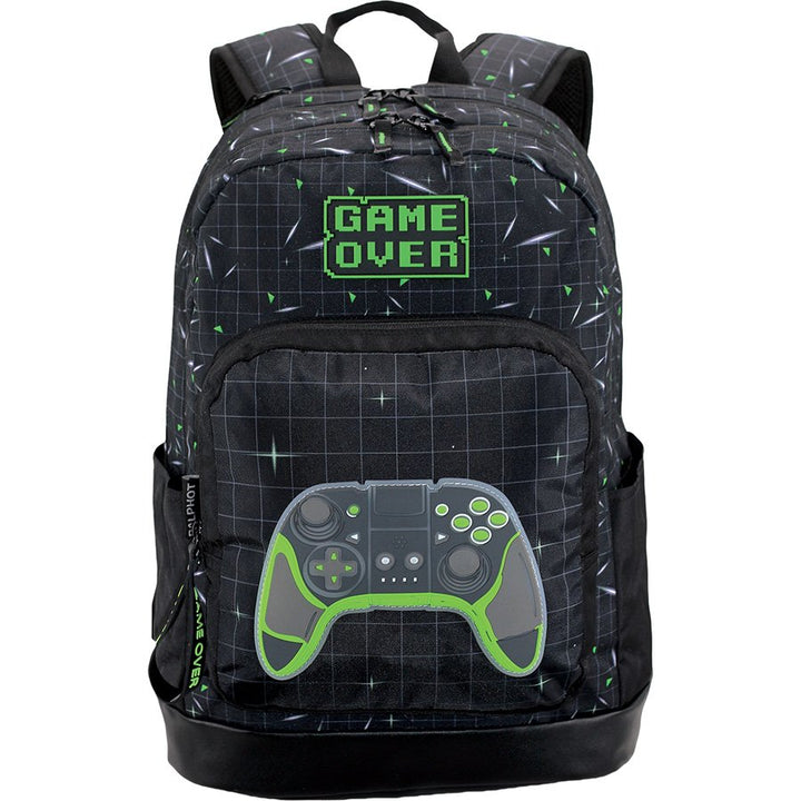 תיק גב ארגונומי 2תאים עם תאורת לד גיימינג