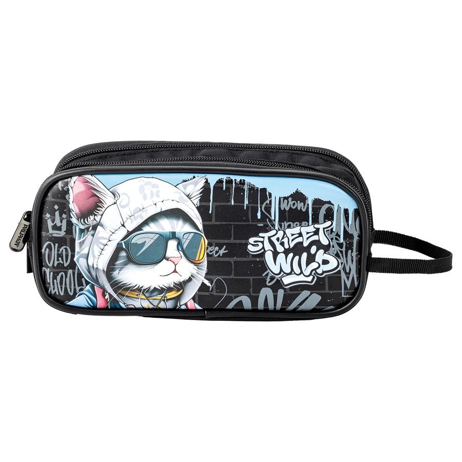 קלמר 2תאים חתול גרפיטי