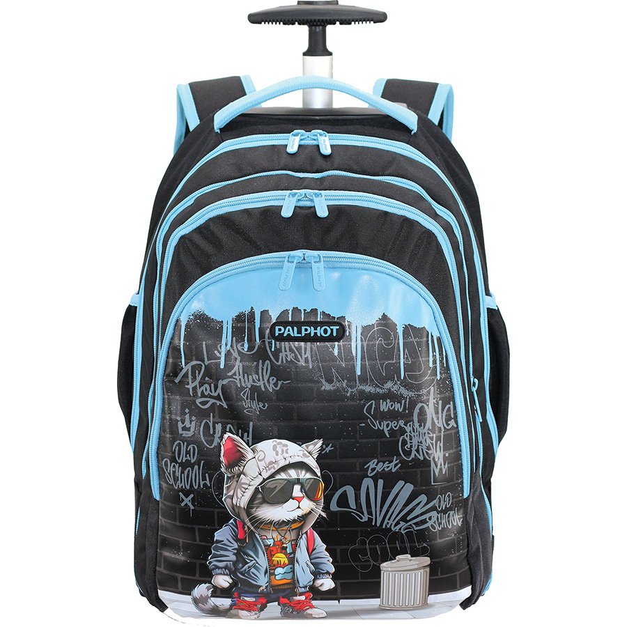 תיק טרולי בית ספר 2ב 1חתול גרפיטי