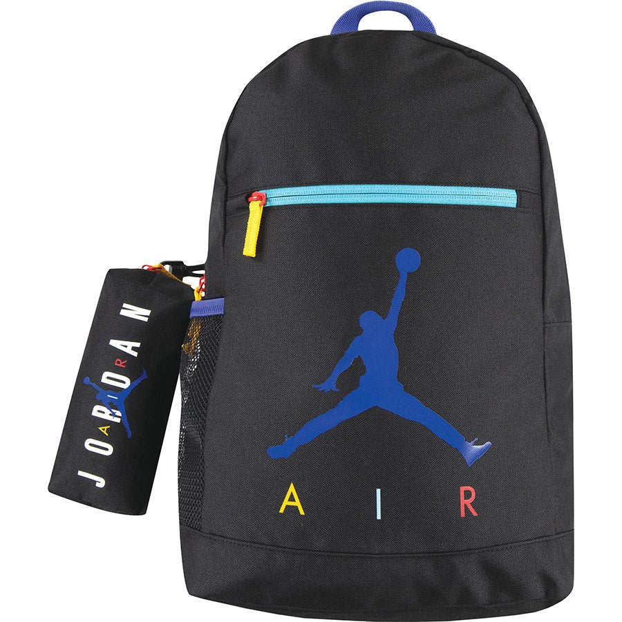 תיק גב ג'ורדן שחור צבעוני עם קלמר