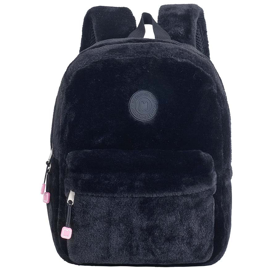 מרשמלו תיק גב פרוותי שחור