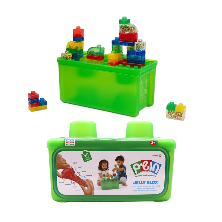 חושים ג'לי בלוקס קוביות בנייה מארז קופסת אחסון